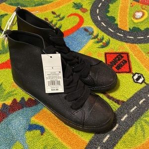 Cat & Jack size 5 black booths purple sparkle NWT